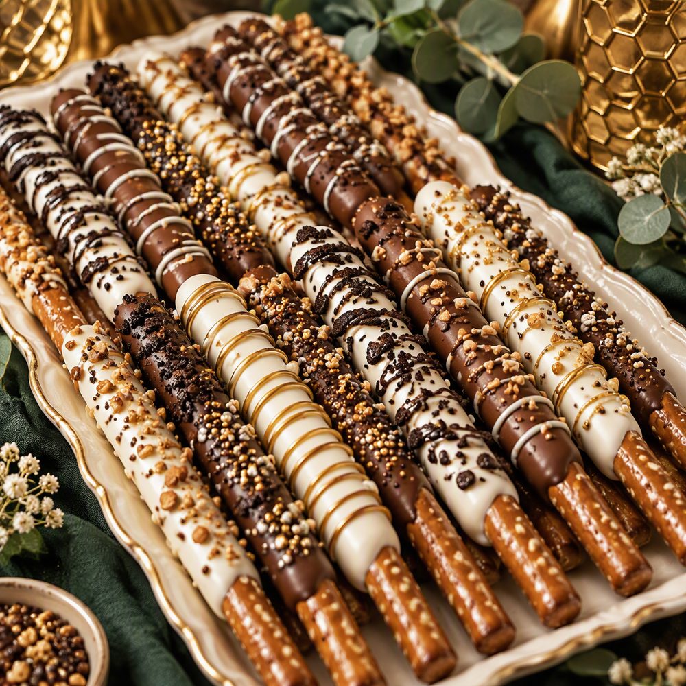 Chocolate-covered pretzel rods